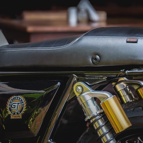 Royal Enfield Touring Dual Seat Black For 650 Continental GT & 650 Interceptor - Picture 3 of 4