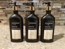 Bath  Body Works  CEDARWOOD SAUNA  Essential Oils Body Lotion  Lot of 3