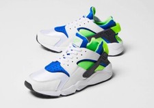 2021 Nike Air Huarache Scream Green Size 6 DD1068-100 White royal blue green