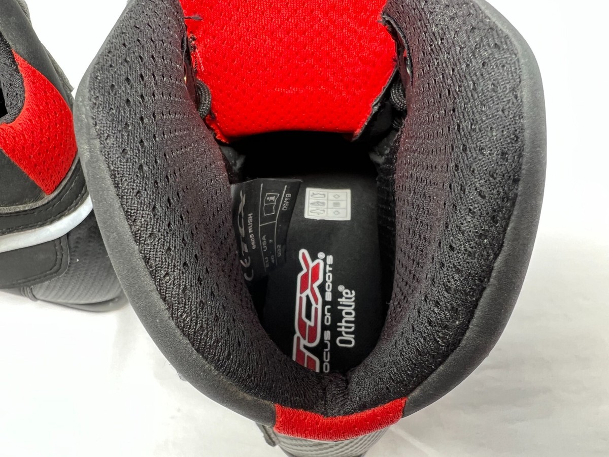 Size 13 - TCX Rush 9505 Waterproof Motorcycle Boots Black & Red Men\'s TCX Rush 9505 Waterproof Motorcycle Boots, Black, Men main image 2