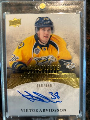  2015-16 Exquisite Collection Rookie Signatures Viktor Arvidsson Auto RC /399