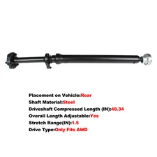 Rear Drive Shaft For VW Touareg Cayenne V8 2003 2004 2005 2006 2007-2010