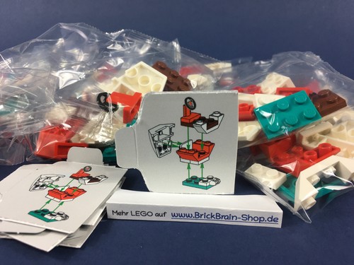 LEGO®  10x Flieger + Lenkrad Guardians weiß rot 90 Teile Anleitung neu!