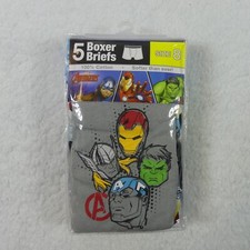 Marvel Avengers Underwear Boys 8 Boxer Briefs Cotton 5 Pairs