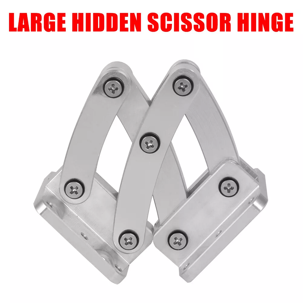Hidden Scissor Hinge Large 6061 Aluminum Stainless Steel Screw Nuts Hardware