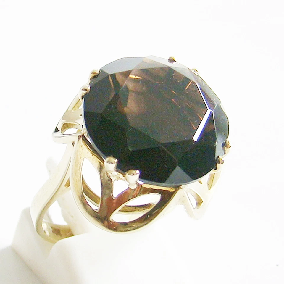 Ring Gold 333er Rauchquarz 8 kt. Goldringe Edelsteine Goldschmuck Rauchtopas - Bild 1 von 4