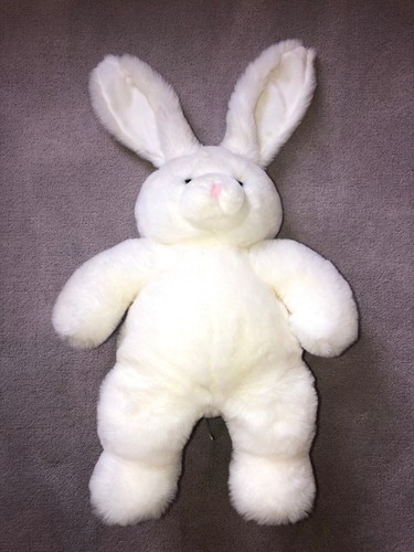 COMMONWEALTH 2001 White Plush Bunny Rabbit Stuffed Animal Medium Size 20" - Picture 2 of 5