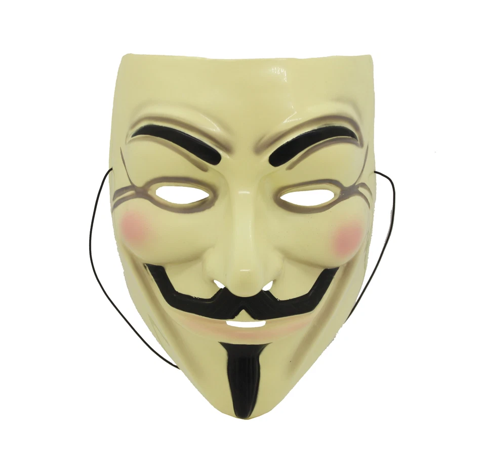 V for Vendetta Mask Guy Fawkes Anonymous Sit-in Cosplay Costume Anarchy Mask - Image 2 of 4