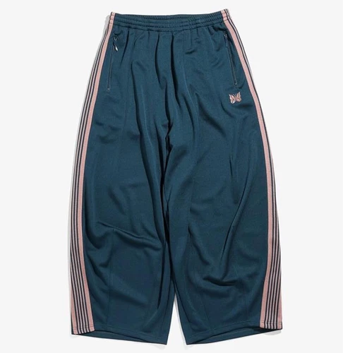 Needles track Butterfly embroidery Straight-leg fat pants Casual sports Wide-leg - Picture 9 of 24