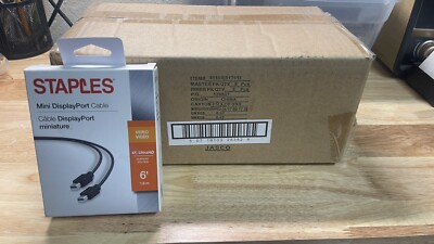Bulk Case Of 8, All New Mini Display Port to MDP Cable  Male to Male Cord 6 NiB