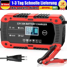 Batterieladeger&auml;t 12V 10A Intelligent f&uuml;r KFZ PKW LKW Moto LiFePO4 AGM GEL LCD
