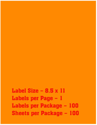 Color Laser Labels for Laser/InkJet Printer | Choose your Label Size |100 Sheets