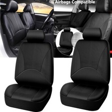 Pu Leather Universal Seat Covers Fit For Car Truck Suv Van - 2pcs Front Seats