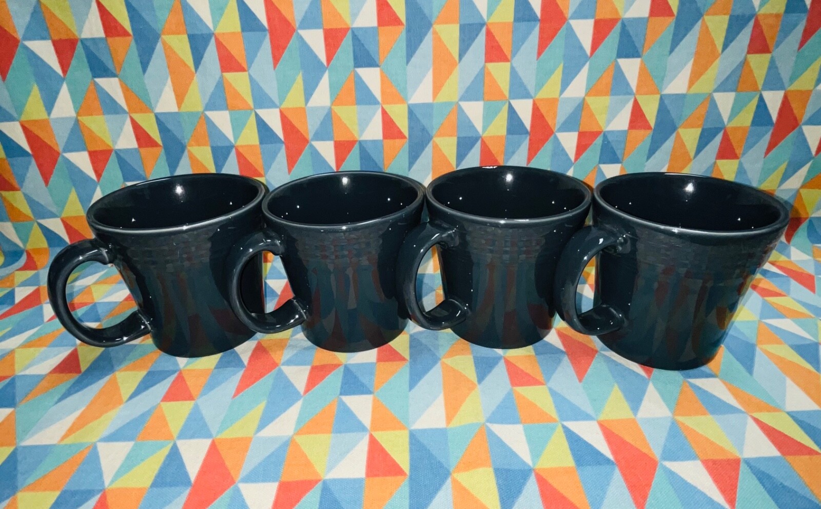 NEW set of 4 FIESTA TAPERED  MUG 15 oz retired Slate gray FIESTAWARE Ships Free