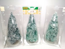 2001 Set of 3 Lemax Village Collection Glittering Fir Large Tree 14607 Retired