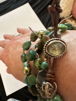 Deeta By Design Silber Türkis Edelstein Halskette Wickelarmband Southwestern