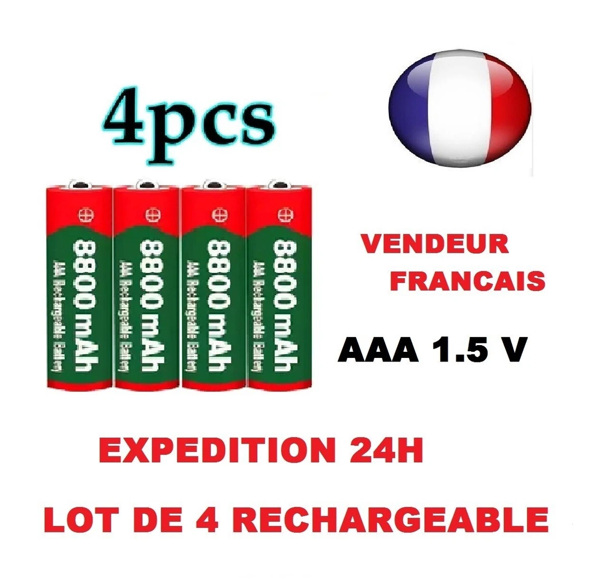Piles rechargeables 3,6 V pour équipement audio et vidéo