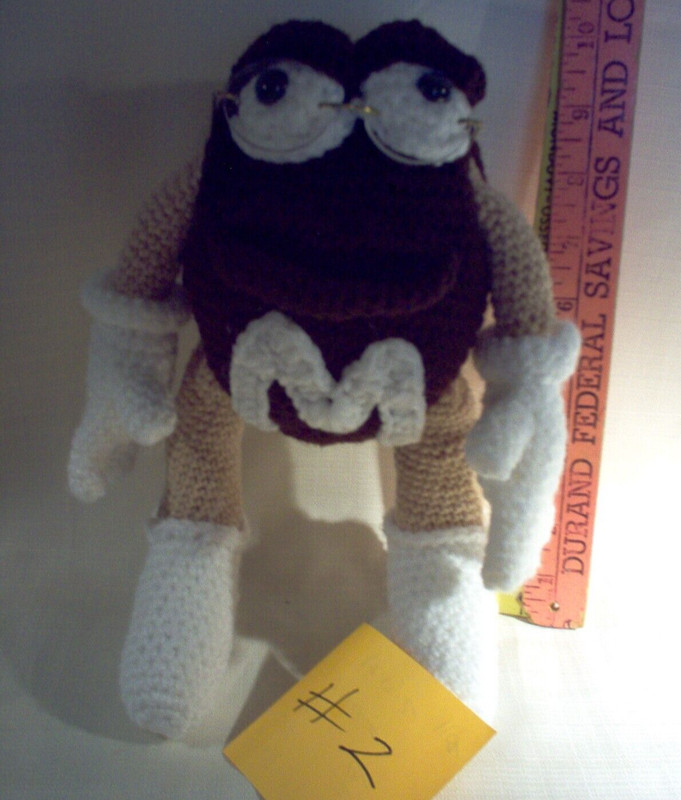 M & M doll, brown plain girl with glasses & heels     #2