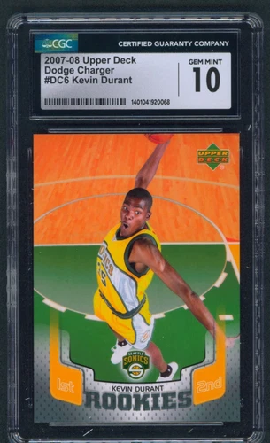 2007-08 Upper Deck Dodge Charger #DC6 Kevin Durant RC CGC 10 - 1401041920068