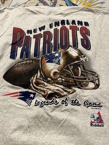 Vintage New England Patriots T-shirt Jersey 1995 Riddell XL LARGE BACK GRAPHIC - Picture 2 of 6
