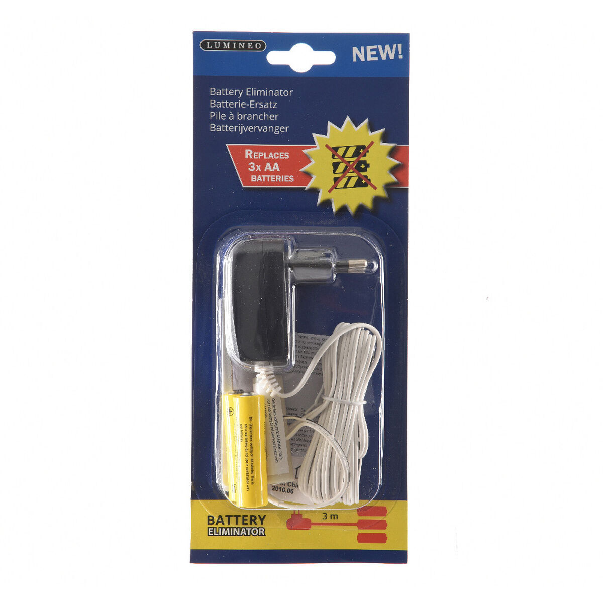 Eliminatore di batterie Lumineo 220-240 V AA Interni 4,5 V 3 x AA [3 Unità]