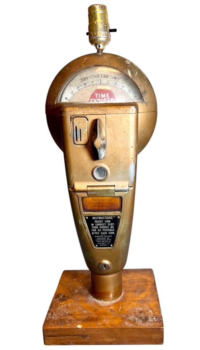 Vintage 1940s 50s Duncan Miller Parking Meter Repurposed To A Lamp