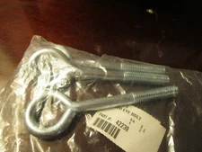 3/8"-16 x 3" Shank L x 1-1/2" Thread L x 4-1/2" OAL Zinc Turned Eye Bolt QTY 3