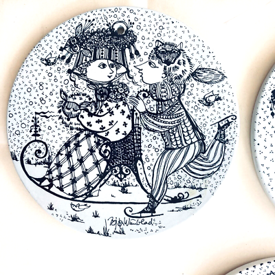 Set 8 Bjorn Wiinblad Nymolle Love Months Wall Art Danish Calendar