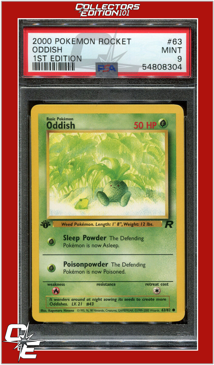 Team Rocket 63 Oddish 1st Edition PSA 9 | eBay Team Rocket 63 Oddish 1st Edition PSA 9 | eBay
