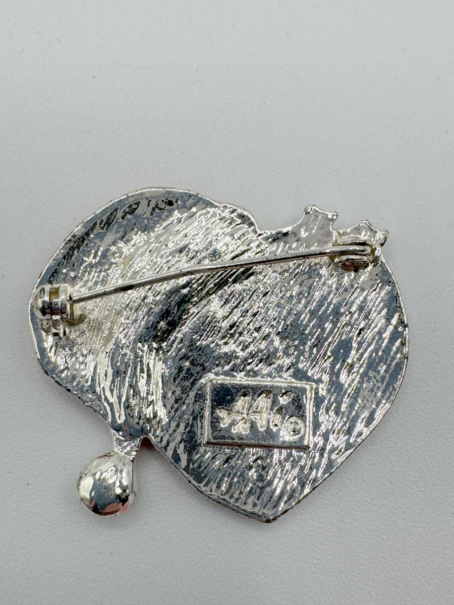 B6-4579 VINTAGE BROOCH SIGNED AAI SILVER PIN 1.5
