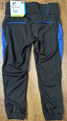 Champro Fast Pitch Softball Pants Girls Size Small Youth Black Royal Blue