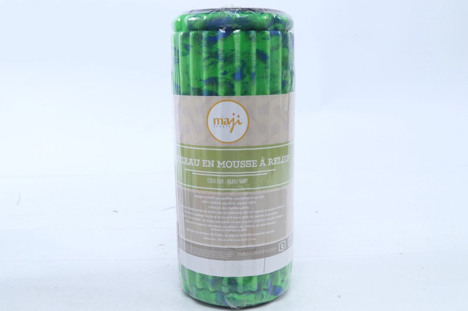 Maji Sports Solid Tri-Ribbed Foam Roller 13"x6" Blue/Green
Opens in a new window or tab