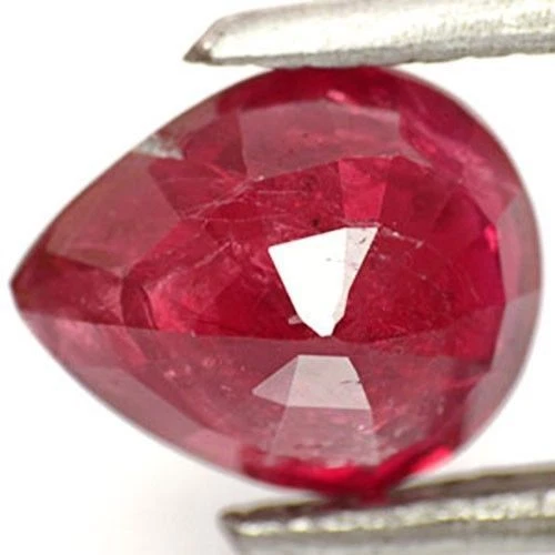 AIGS Certified TANZANIA Ruby 2.15 Cts Natural Untreated Maroonish Red Pear - Image 2 of 3