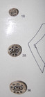 Salesman Sample Card of Buttons C85 from Style Trims of California 8 Buttons — photo 2