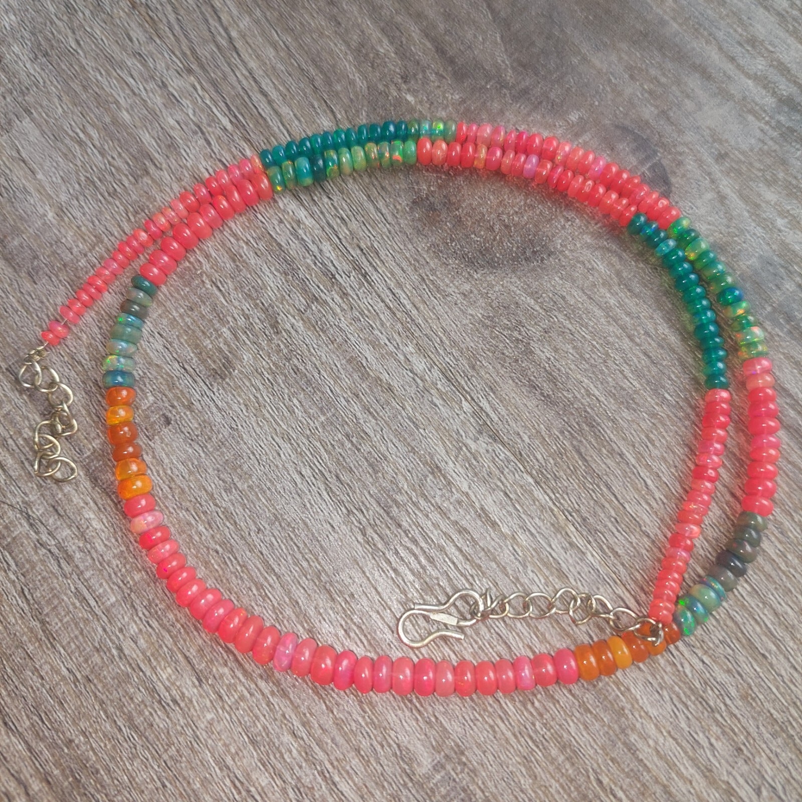 Multi-colored beaded Opal Necklace - image 16