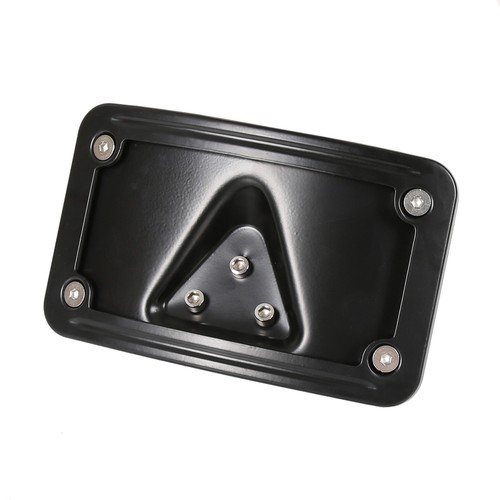 Black Curved Laydown License Plate Mount Bracket For Harley Dyna Super Glide - Picture 13 of 13
