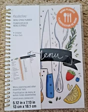 🍽 NEW Menu Planner 5x7 Recollections Spiral Book List Pantry Grocery Recipe Org