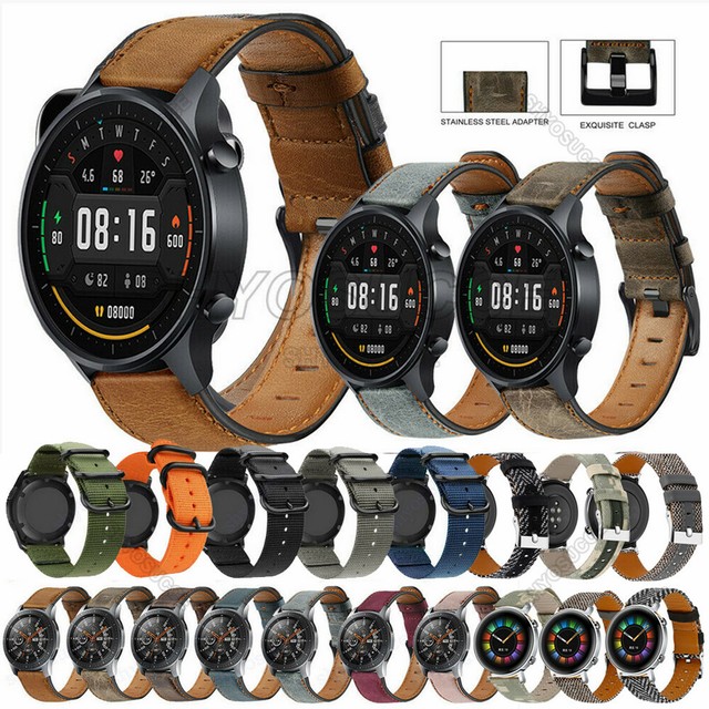 For Garmin Vivoactive 4 Garmin Active Leather Nylon Watch Strap Wrist Band 22mm For Garmin Vivoactive 4 Garmin Active Leather Nylon Watch Strap Wrist Band 22mm