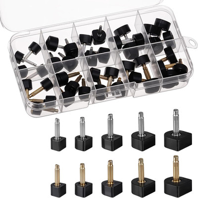 20 Paar Ersatz Absätze Fersenspitzen Absatz Reparatur Set für High Heels Schwarz