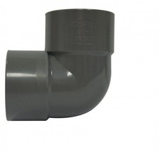 Solvent Grey 50mm (56mm) Waste Pipe Knuckle - Bag of 2 - FREE Next-Day Delivery