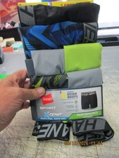 Hanes 6 Boxer Briefs Boys M 8-10 Tagless X-Temp Lightweight FREE Ship