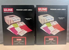 Uline S-5957 Premium Laser Labels  1 3/4"x 1/2" White, 80/Sheet, 2 packs - a few