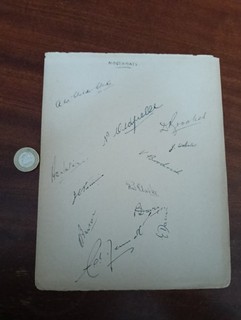 Northamptonshire 1948 Hand Signed Autograph Sheet x 12 sigs inc. Brookes etc