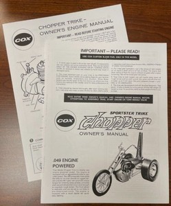 Cox Sportster Trike Chopper - Hachoir à Essence Miniature Années 70 - Pièce à Restaurer