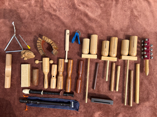 Percussion Wooden Agogo. Percussion Instruments joblot carved wooden frog Guiro