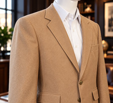 MINT Vintage Pendleton Blue Label Tan Wool Blazer Men's 44R