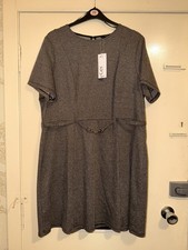 George Ladies Tailored style belt with Shift Dress Size 22 UK Smart Grey Classic