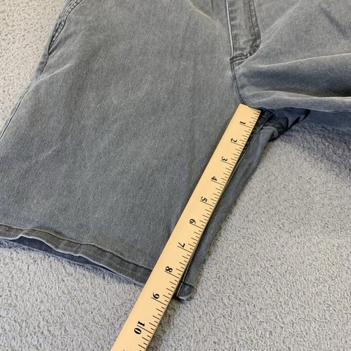 O'neill Denim Beach Shorts Mens 32 Gray Standad Fit 9" Inseam Zip Cotton Blend - Picture 8 of 12