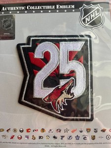 2021 2022 PHOENIX COYOTES 25TH ANNIVERSARY NHL PLAYER JERSEY PATCH UTAH MAMMOTH