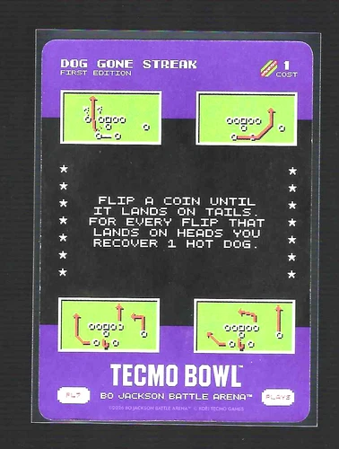 DOG GONE STREAK Bo Jackson Battle Arena Tecmo Bowl #PL7 SSP RARE
